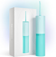 AquaClean Duo Water Flosser - Portable, Waterproof, Includes Nozzles, Magnetic Charger