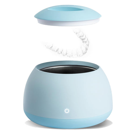 Zima Dental Pod | Sky Blue | Ultrasonic Retainer Cleaner Machine | Aligner, Nightguard, Mouth Guard